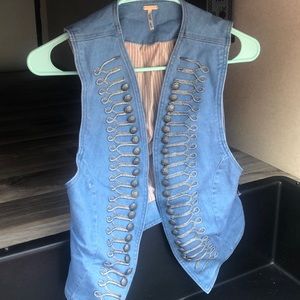 Free people denim vest
